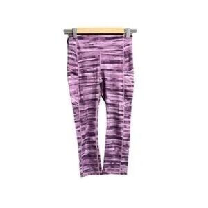 Women's Purple Striped Leggings